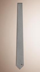 Burberry Slim Cut Micro Check Jacquard Silk Tie