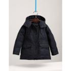 Burberry Burberry Detachable Fox Fur Trim Down-filled Hooded Puffer Coat, Size: 10y, Blue