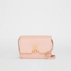 Burberry Burberry Small Leather Tb Bag, Pink