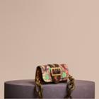 Burberry Burberry The Small Buckle Bag In Snakeskin And Floral Print, Green