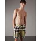 Burberry Burberry Check Swim Shorts, Size: Xxl, Yellow