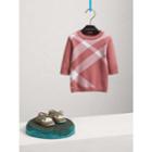 Burberry Burberry Check Cotton Cashmere Blend Dress, Size: 9m, Pink