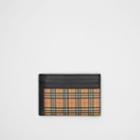 Burberry Burberry Small Scale Check And Leather Money Clip Card Case, Yellow