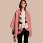 Burberry Burberry Reversible Check Merino Wool Poncho, Size: Standard, Purple