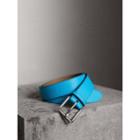 Burberry Burberry Embossed Grainy Leather Belt, Size: 85, Blue