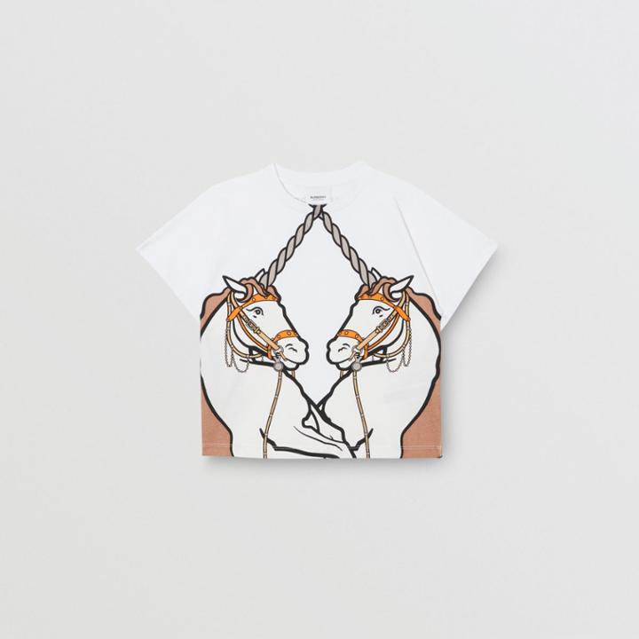 Burberry Burberry Childrens Unicorn Print Cotton T-shirt, Size: 3y, White
