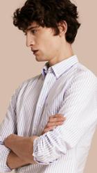 Burberry Button-down Collar Oxford Stripe Cotton Shirt