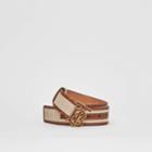 Burberry Burberry Monogram Motif Canvas And Leather Belt, Brown
