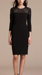 Burberry English Lace Panel Shift Dress