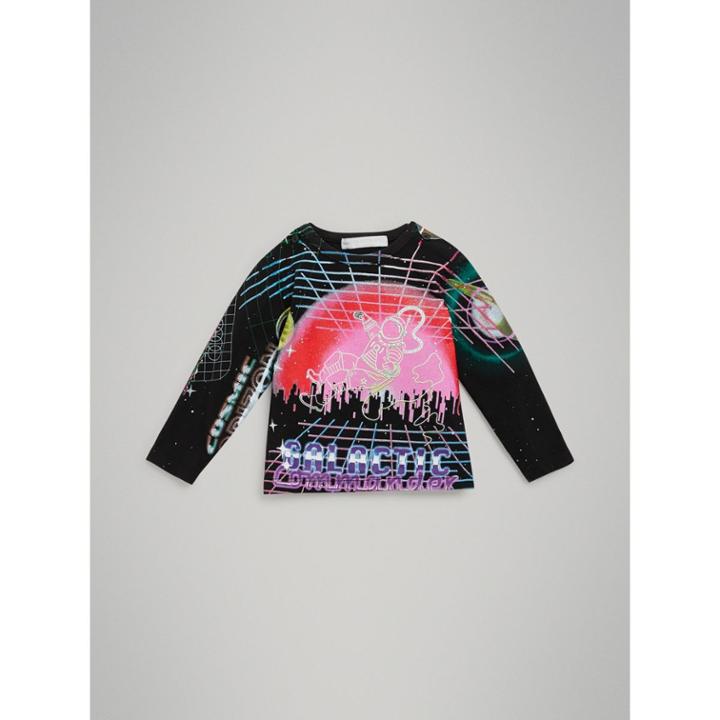Burberry Burberry Galactic Print Cotton Jersey Top, Size: 12m