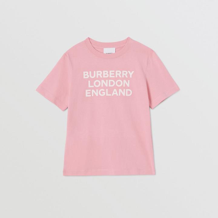 Burberry Burberry Childrens Logo Print Cotton T-shirt, Size: 10y, Pink