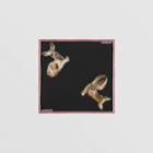 Burberry Burberry Deer Print Silk Pocket Square, Black