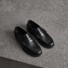 Burberry Burberry Leather Penny Loafers, Size: 42, Black