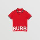 Burberry Burberry Childrens Logo Print Cotton Piqu Polo Shirt, Size: 10y