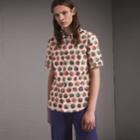 Burberry Burberry Short-sleeve Pallas Heads Print Cotton Shirt, Size: Xs, White