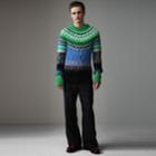 Burberry Burberry Multi-knit Cashmere Wool Mohair Moulin Sweater, Size: Xl, Green