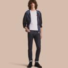 Burberry Burberry Geometric Motif Ultra-lightweight Hooded Jacket, Size: 42, Blue