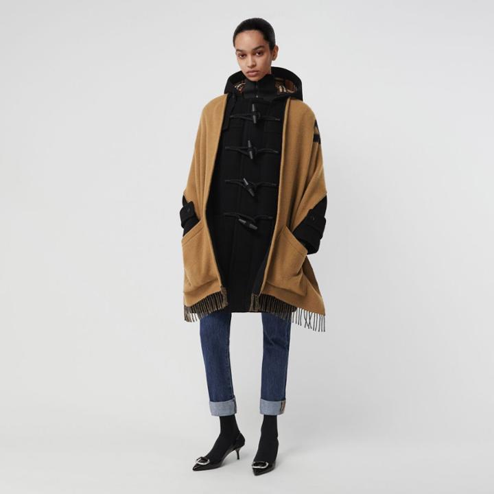 Burberry Burberry Wool Blend Duffle Coat, Size: 00, Black