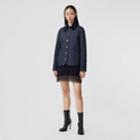Burberry Burberry Corduroy Collar Diamond Quilted Jacket, Size: S, Blue
