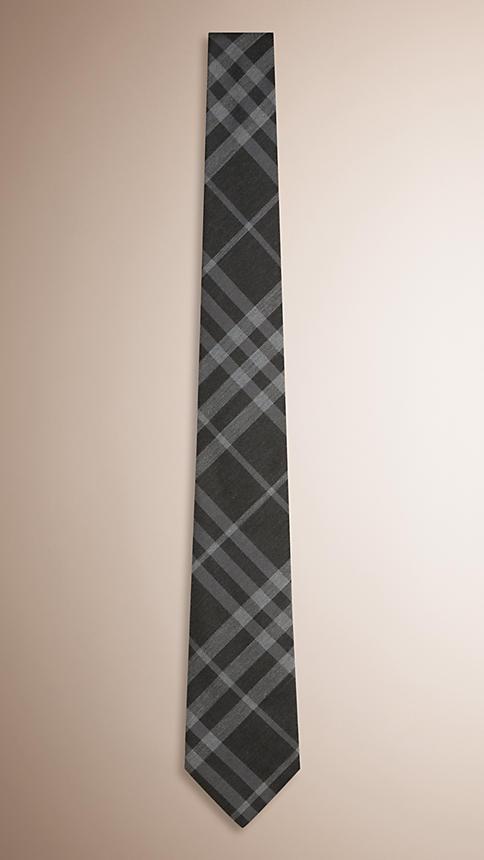 Burberry Modern Cut Check Silk Cotton Tie