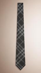 Burberry Modern Cut Check Silk Cotton Tie
