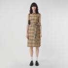 Burberry Burberry Vintage Check Sleeveless Cotton Shirt Dress, Size: 04