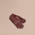 Burberry Burberry Cashmere Lined Lambskin Gloves, Size: 7.5, Red