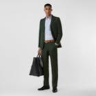 Burberry Burberry Classic Fit Wool Mohair Tailored Trousers, Size: 34, Green