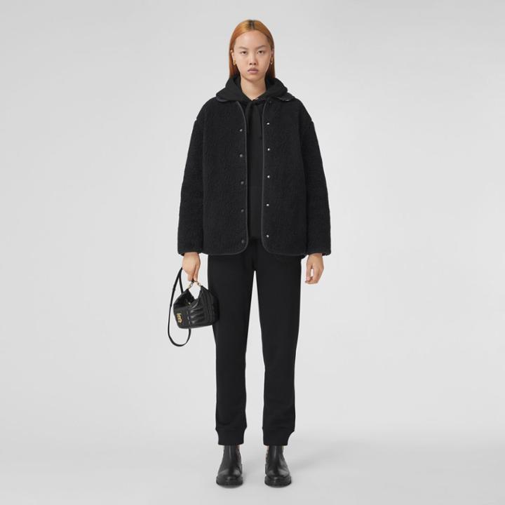 Burberry Burberry Wool Cashmere Blend Fleece Jacket, Size: 02
