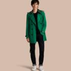 Burberry Burberry Packaway Trench Coat With Detachable Lambskin Collar, Size: 44, Green