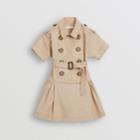 Burberry Burberry Childrens Stretch Cotton Trench Dress, Size: 8y, Yellow