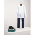 Burberry Burberry Collarless Cotton Poplin Dress Shirt, Size: 10y, White