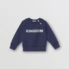Burberry Burberry Childrens Kingdom Motif Cotton Sweatshirt, Size: 12m, Blue