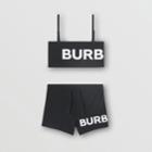 Burberry Burberry Childrens Logo Print Bikini, Size: 12y, Black