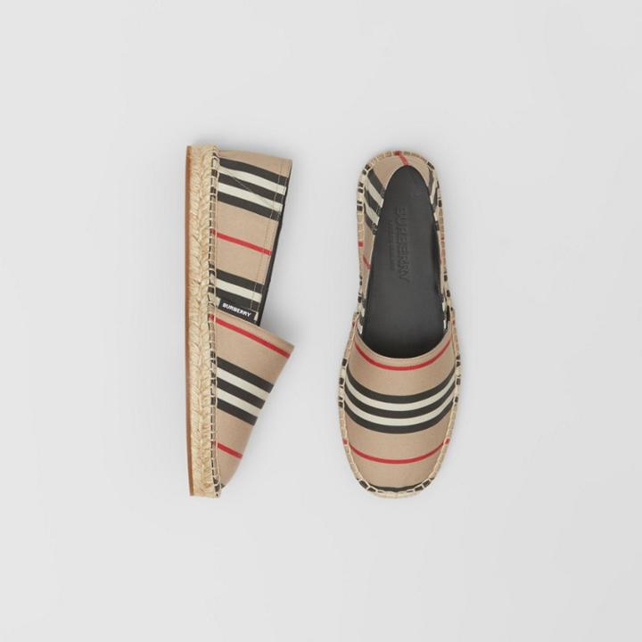 Burberry Burberry Icon Stripe Espadrilles, Size: 38, Beige