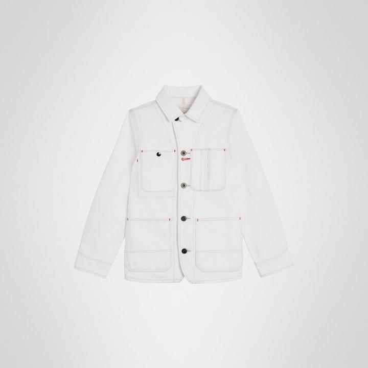 Burberry Burberry Childrens Topstitched Denim Jacket, Size: 12y, White
