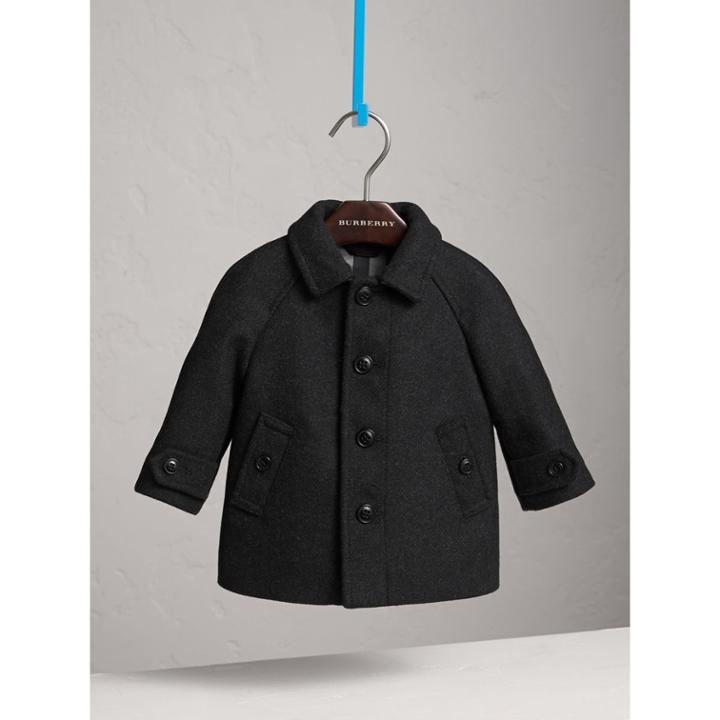 Burberry Burberry Wool Cashmere Blend Car Coat, Size: 2y, Grey