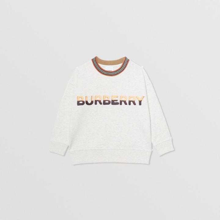 Burberry Burberry Childrens Confectionery Logo Print Cotton Sweatshirt, Size: 10y, White