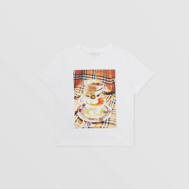 Burberry Burberry Childrens Teacup Print T-shirt, Size: 6y, Multicolour