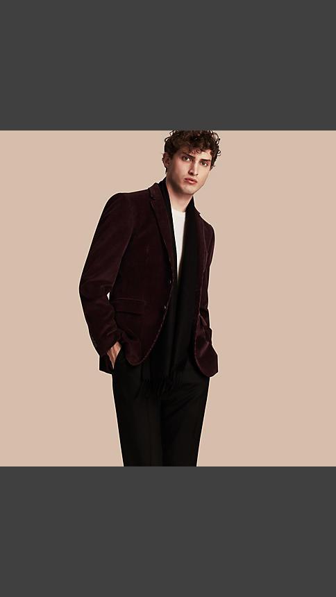 Burberry Slim Fit Cotton Corduroy Tailored Jacket