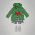 Burberry Burberry Tape Detail Rain Jacket, Size: 14y, Green