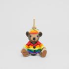 Burberry Burberry Thomas Bear Charm In Rainbow Coat And Hat, Archive Beige