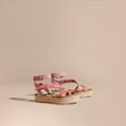 Burberry Burberry Two-tone Leather Espadrille Sandals, Size: 35, Pink