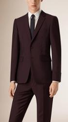 Burberry Slim Fit Wool Mohair Part-canvas Jacket