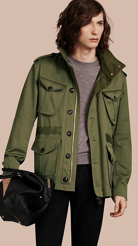 Burberry Hooded Cotton Field Jacket