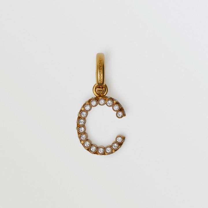 Burberry Burberry Crystal 'c' Alphabet Charm, Yellow