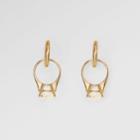 Burberry Burberry Crystal Ring Detail Gold-plated Hoop Earrings, Yellow