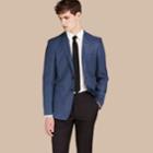 Burberry Burberry Modern Fit Linen Tailored Jacket, Size: 36s, Blue