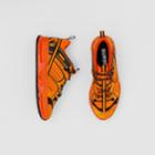 Burberry Burberry Nylon, Suede And Leather Union Sneakers, Size: 40.5, Orange