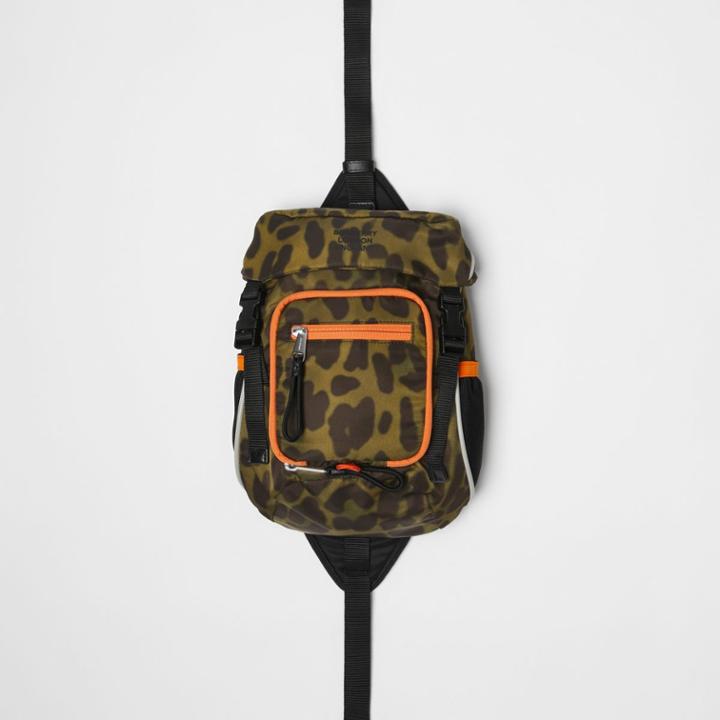 Burberry Burberry Animal Print Nylon Leo Belt Pack, Green